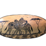 Afro and Arts - zebra wooden bowl black