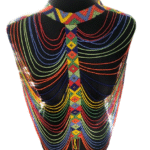 Afro Arts and Crafts - AFRICAN BEADS SHAWL Rainbow