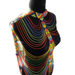 Afro Arts and Crafts - AFRICAN BEADS SHAWL Rainbow 2